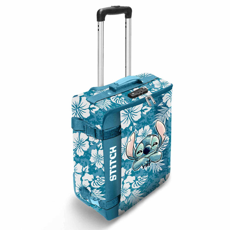STITCH foldable cabin suitcase BLUE - 36cm X 52cm X 20cm-0