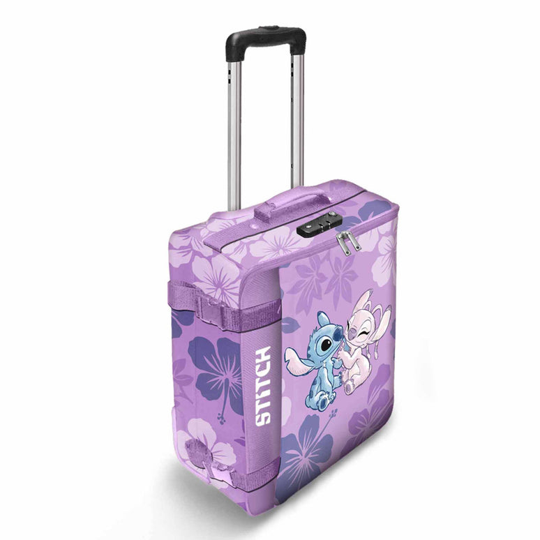 STITCH foldable cabin suitcase PINK - 36cm X 52cm X 20cm-0