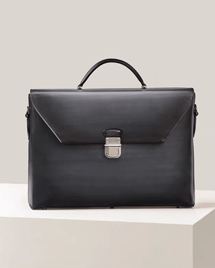 Vintage Cowhide Leather Envelop Briefcases, Business Bags  And Laptop Computer Handbags-2