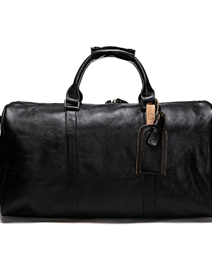 Vegetable Tanning Leather Duffle Bag Travel Case Duffel, Luggage Bags, Gym Sports Leather Bag ,Vintage Overnight Weekender Carry On Duffle Bag For Men and Women-3