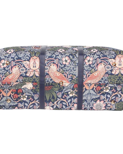 William Morris Strawberry Thief Blue - Big Holdall Bag-4