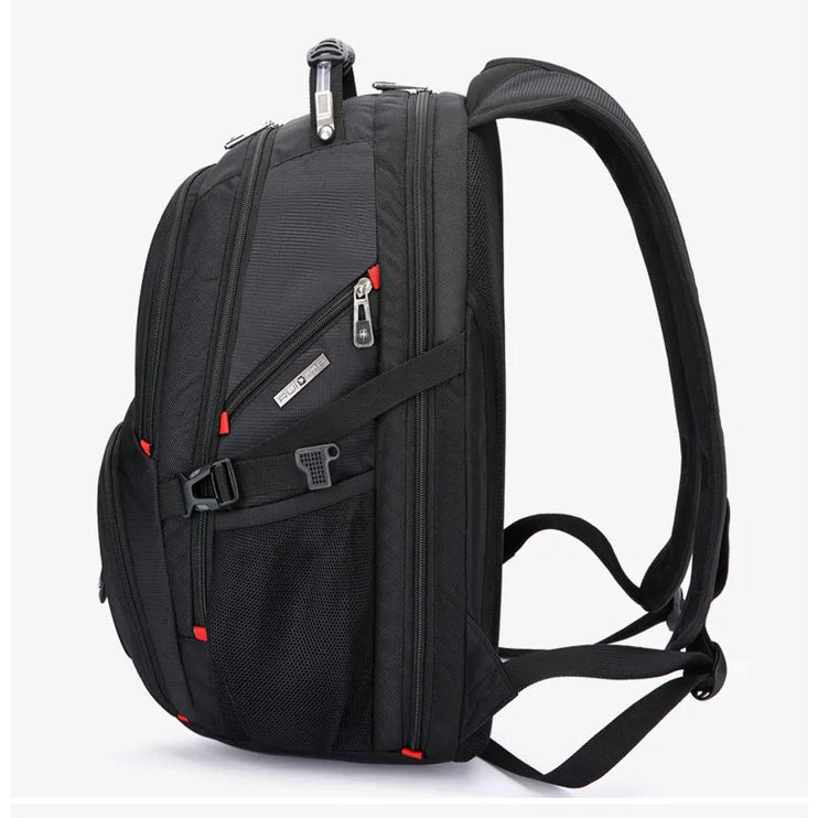 Swiss-Style Waterproof Laptop Backpack with USB Charge Port-4