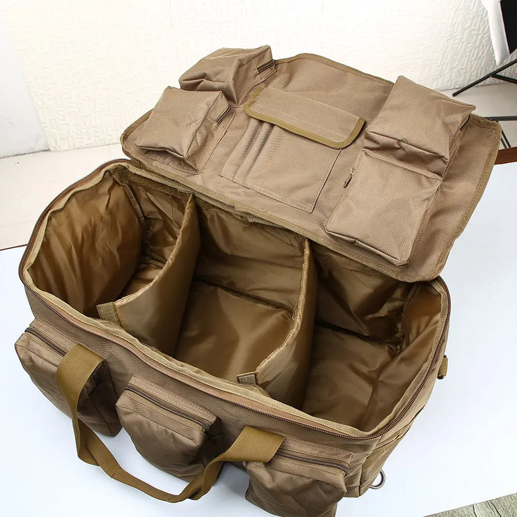 55L Tactische Duffel Rugzak Khaki - Veelzijdige Travel Bag voor Reizen & Sport