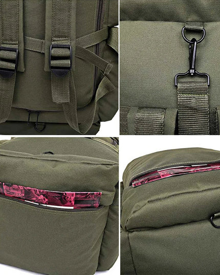 100L Waterdichte Tactische Rugzak Groen - Extra Grote Camping Duffel voor Expedities