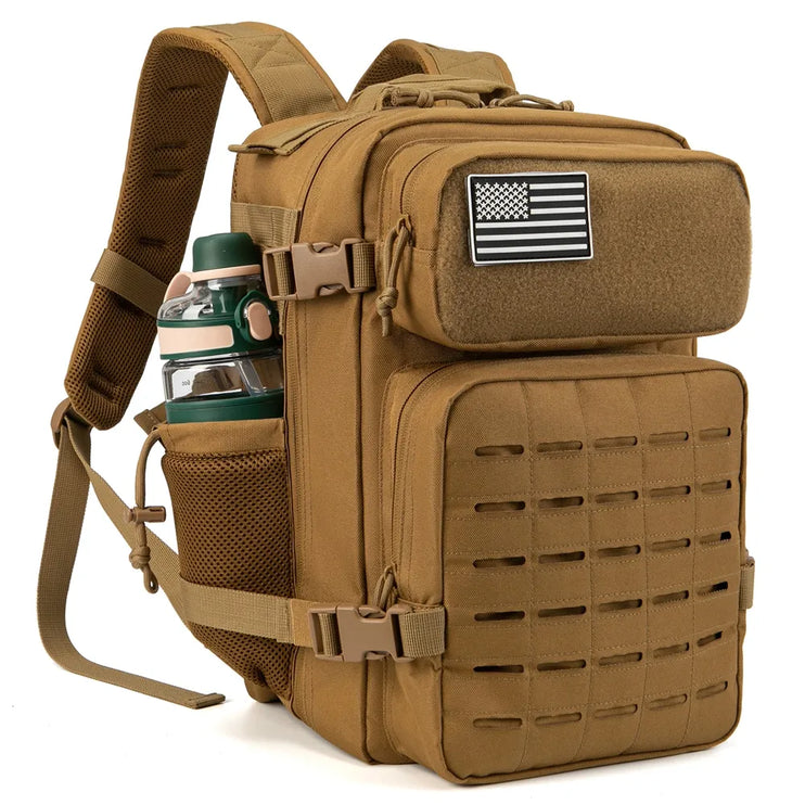 25L Militaire Tactische Rugzak met MOLLE Khaki - Waterafstotende Outdoor Backpack