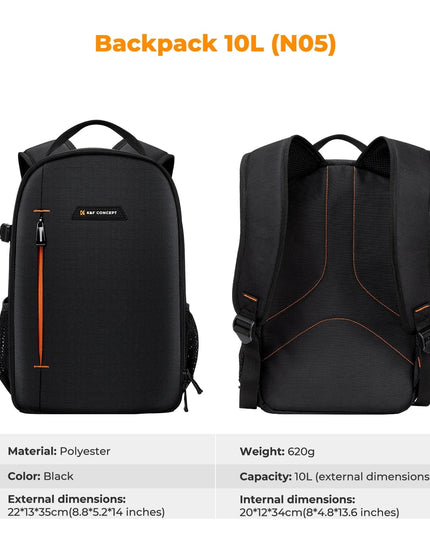 10L Lightweight Camera Backpack Black-2