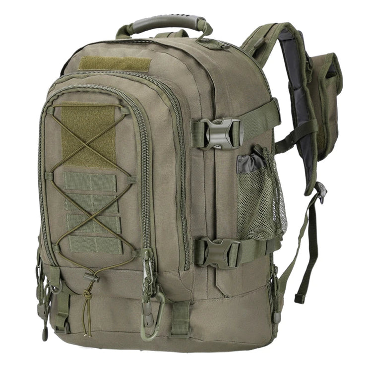 60L Uitbreidbare Tactische Rugzak met MOLLE Groen - Waterafstotende Backpack voor Meerdaagse Trips
