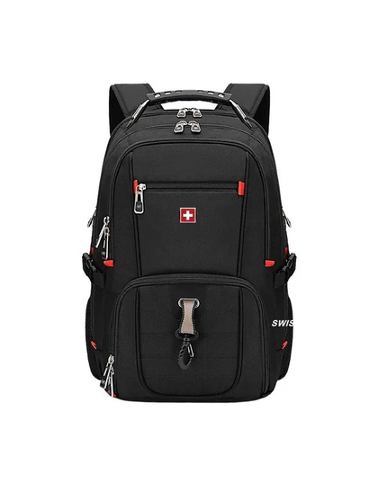 Waterproof Backpack with USB Charging PortRucksack Black-0