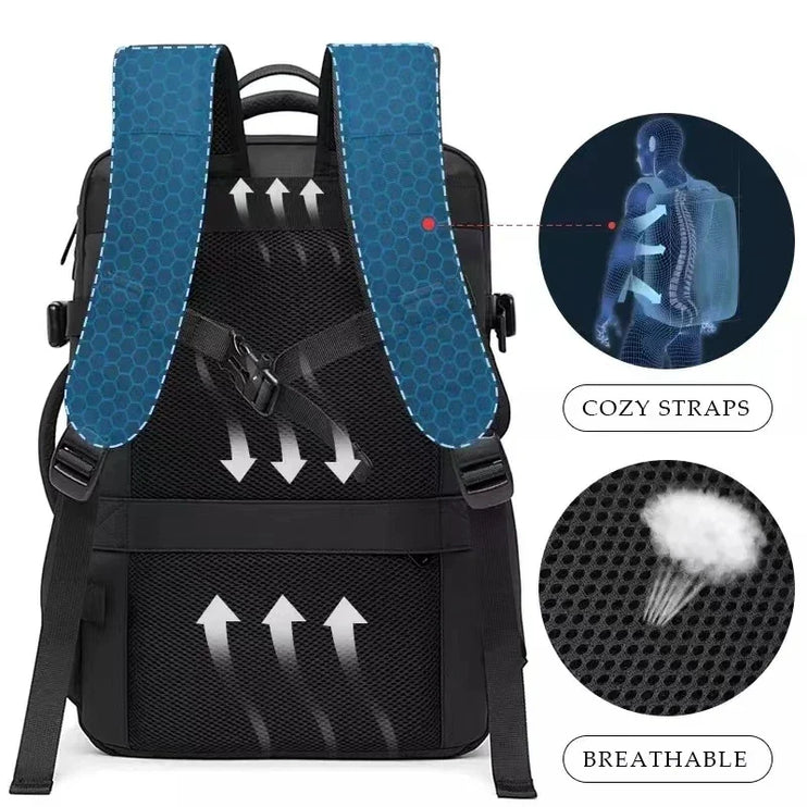 Expandable Travel Backpack Black-4