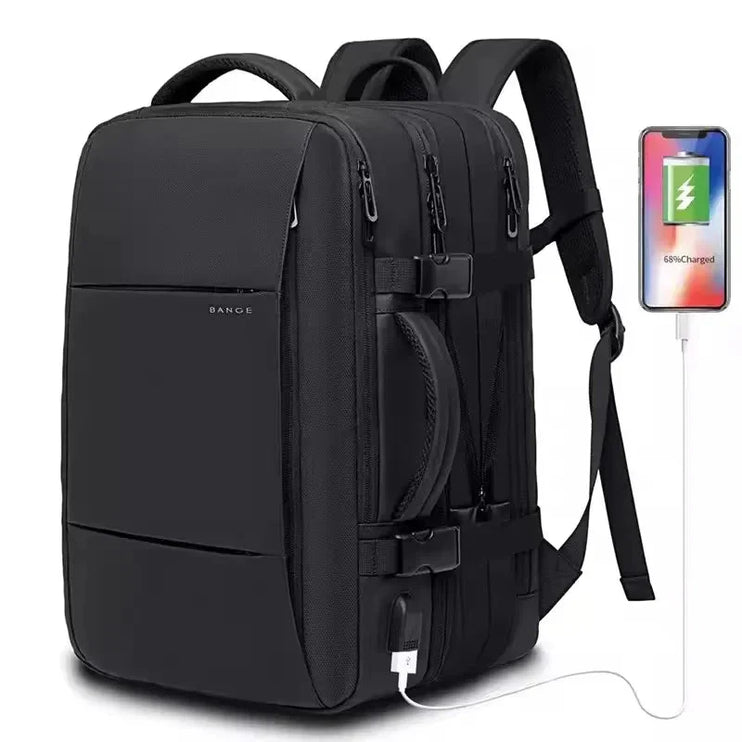 Expandable Travel Backpack Black-2