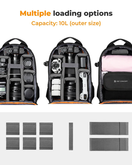 10L Lightweight Camera Backpack Black-3