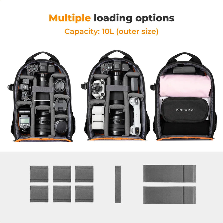 10L Lightweight Camera Backpack Black-3