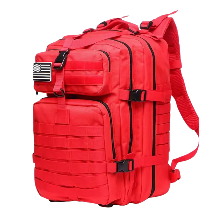 50L Waterdichte Hiking Rugzak Rood - Outdoor Backpack voor Meerdaagse Trekking