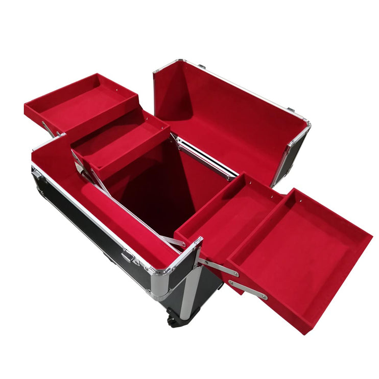 Rolling make-up suitcase-4